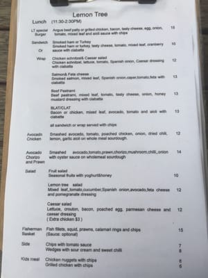 Menu photo 2 Lemon Tree Cafe Newington, NSW
