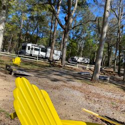 Santee Lakes Campground - Campers arranged in straight rows back from the beach mean no or limited views for 95% of campers.