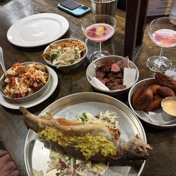 Work & Class - Elote hash, plantains, trout, cochinita pibil, and lamb. All delicious! - New American Near Me - Denver, Colorado Work & Class - Elote hash, plantains, trout, cochinita pibil, and lamb. All delicious! - New American Near Me - Denver, Colorado