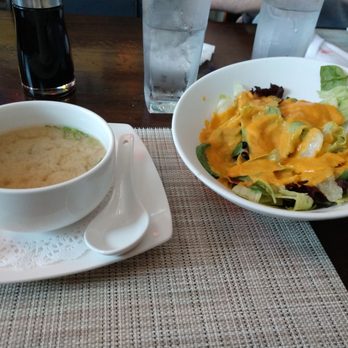 Xaga Sushi - Miso and salad - Sushi Bars Near Me - Merrick, New York Xaga Sushi - Miso and salad - Sushi Bars Near Me - Merrick, New York