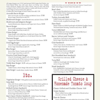 Teddy Bear Restaurant - Menu - burgers and sandwiches - American Near Me - Big Bear Lake, California Teddy Bear Restaurant - Menu - burgers and sandwiches - American Near Me - Big Bear Lake, California