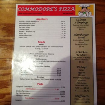 Commodore's Pizza - Menu - Pizza Near Me - Hammond, Louisiana