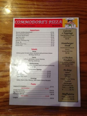 Menu photo 2 Commodore's Pizza Hammond, LA