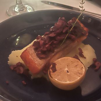 Loi Estiatorio - Salmon and mashed. - Greek Near Me - New York, New York Loi Estiatorio - Salmon and mashed. - Greek Near Me - New York, New York