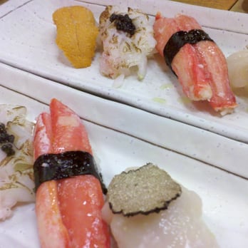 Go's Mart - 083113: Shellfish nigiri samplers... - Sushi Bars Near Me - Canoga Park, California Go's Mart - 083113: Shellfish nigiri samplers... - Sushi Bars Near Me - Canoga Park, California