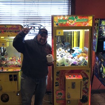 El Mariachi - Beaver - Me winning toilet paper out of the claw machine during The Great TP Shortage - Mexican Near Me - Beaver, West Virginia