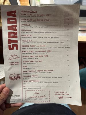 Menu photo 3 Strada Fresno, CA Menu photo 3 Strada Fresno, CA