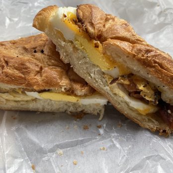 Jaho Coffee Roaster & Wine Bar - Bacon egg and cheese croissant sandwich - Wine Bars Near Me - Boston, Massachusetts Jaho Coffee Roaster & Wine Bar - Bacon egg and cheese croissant sandwich - Wine Bars Near Me - Boston, Massachusetts