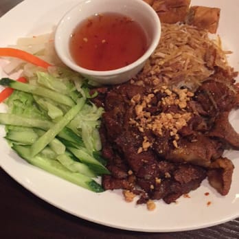 Green Leaf Bistro - Grilled Pork with Vermicelli Dish! Definitely a favourite of mine! SO GOOD! GET IT!! - Vietnamese Near Me - Victoria, British Columbia