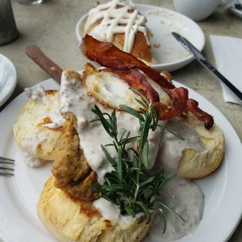 Cafe Topes - The James: biscuit, bacon, country fried steak, and gravy! - Coffee & Tea Near Me - Carlsbad, California Cafe Topes - The James: biscuit, bacon, country fried steak, and gravy! - Coffee & Tea Near Me - Carlsbad, California