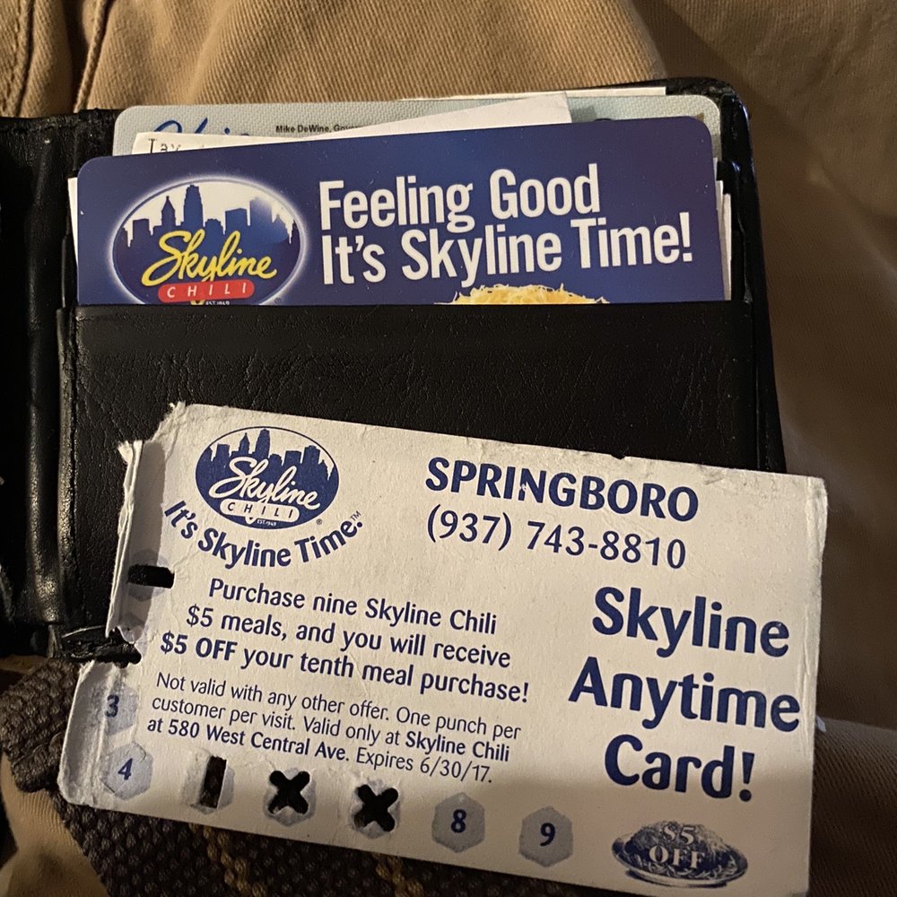 Skyline Chili - Maybe one day I'll actually get this car completely filled out?! :) - Fast Food Near Me - Springboro, Ohio Skyline Chili - Maybe one day I'll actually get this car completely filled out?! :) - Fast Food Near Me - Springboro, Ohio