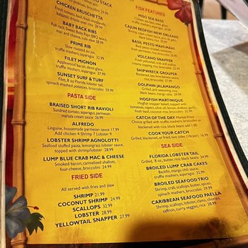 Sunset Grille & Raw Bar - Menu - Seafood Near Me - Marathon, Florida