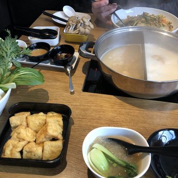 Morfire - Miso and tom kah split pot with veggies and more. - Thai Near Me - Seattle, Washington Morfire - Miso and tom kah split pot with veggies and more. - Thai Near Me - Seattle, Washington