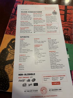 Menu photo 2 Razzoo's Cajun Cafe Arlington, TX