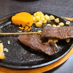 Peru 51 - Anticuchos (partially eaten because we were too hungry to wait)