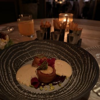 Bourbon Steak - Bacon wrapped scallops - Steakhouses Near Me - New York, New York Bourbon Steak - Bacon wrapped scallops - Steakhouses Near Me - New York, New York