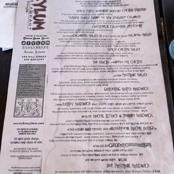 Asylum Restaurant - Their menu as of May 22, 2022 - American Near Me - Jerome, Arizona