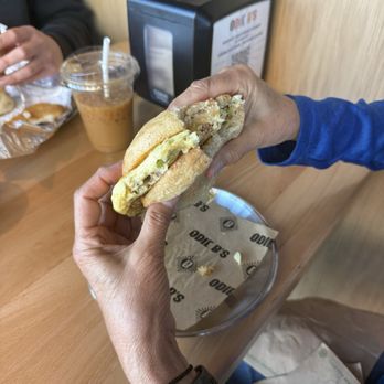 Odie B's - Rino - Omlet and hash browns sandwich. - Burgers Near Me - Denver, Colorado