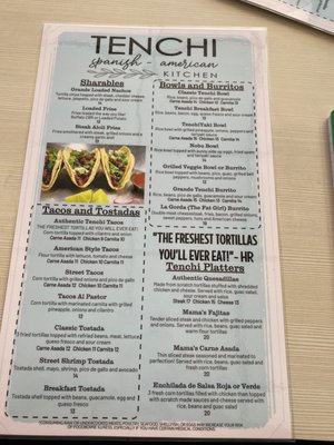 Menu photo 3 Tenchi Greensboro, MD