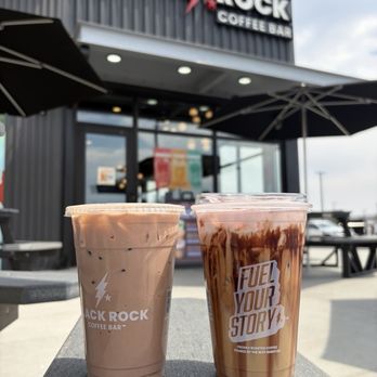 Black Rock Coffee Bar - Chocolate milk and Iced cherry tiramisu latte with miso cherry cold foam - Coffee & Tea Near Me - Denver, Colorado Black Rock Coffee Bar - Chocolate milk and Iced cherry tiramisu latte with miso cherry cold foam - Coffee & Tea Near Me - Denver, Colorado