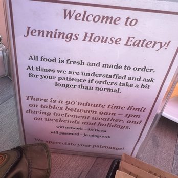 Jennings House Eatery - All perfectly clean after 138  years.  One can feel every birth, wedding and death. - Breakfast & Brunch Near Me - San Diego, California