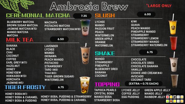 Menu photo 3 Ambrosia Brew Garden Grove, CA