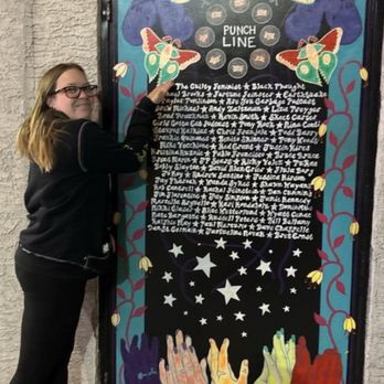 Punch Line Philly - My daughter with there art outside there building - Bars Near Me - Philadelphia, Pennsylvania Punch Line Philly - My daughter with there art outside there building - Bars Near Me - Philadelphia, Pennsylvania