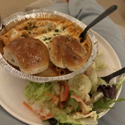 Rocco's Italian Kitchen - Baked ziti Comes with salad & rolls Very delicious