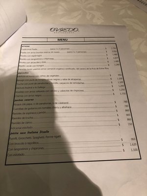 Menu photo 5 Oviedo Restaurante Buenos Aires, C