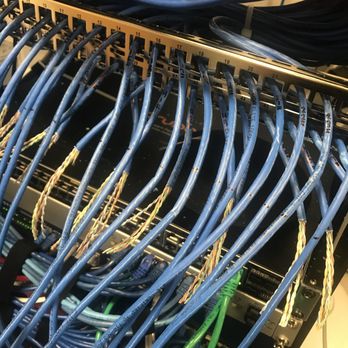 Raycomm Systems - Cat 6 cabling before termination on patch panel - Security Systems Near Me Raycomm Systems - Cat 6 cabling before termination on patch panel - Security Systems Near Me