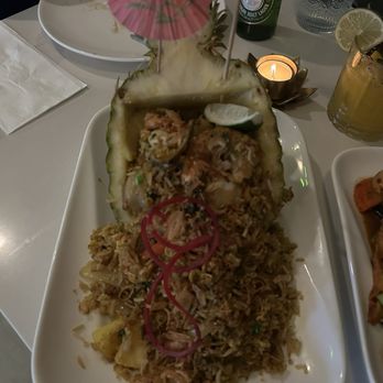 Hello Bangkok - Pineapple Fried Rice with Seafood - Thai Near Me - Mississauga, Ontario Hello Bangkok - Pineapple Fried Rice with Seafood - Thai Near Me - Mississauga, Ontario