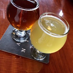 Upland cider (right) Red Wild Ale (left)