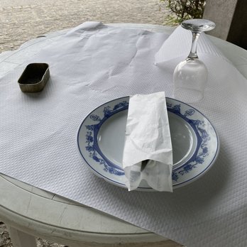 Restaurante Cais da Foz - Table setup with cigarette ash tray (I did not personally use) - Mediterranean Near Me - Pinhão, 17 Restaurante Cais da Foz - Table setup with cigarette ash tray (I did not personally use) - Mediterranean Near Me - Pinhão, 17