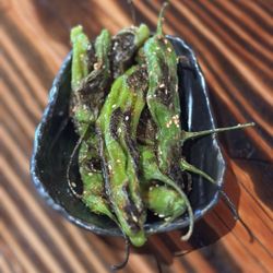 Baka Umai - Blistered shishito peppers