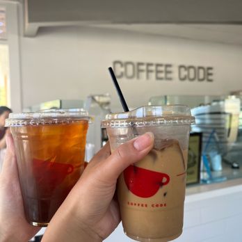 Coffee Code - Spanish latte a an iced tea - Coffee & Tea Near Me - Buena Park, California Coffee Code - Spanish latte a an iced tea - Coffee & Tea Near Me - Buena Park, California