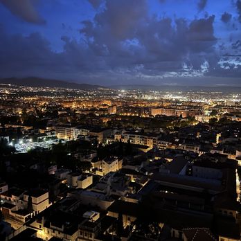Hotel Alhambra Palace - Nighttime view from our window - Hotels Near Me - Granada, GR