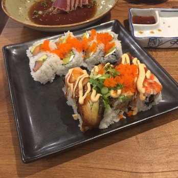 Mikuni - Course 3 of $45 for 2. Philadelphia roll and Nintety-Nine roll (the Ninety-Nine is better!) - Japanese Near Me - Davis, California