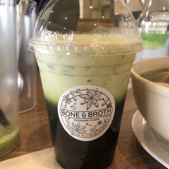 Bone & Broth - Green Thai Iced Tea! So good! - Vietnamese Near Me - Ontario, California