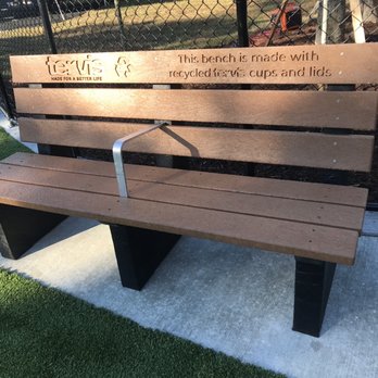 Legacy Trail Ashton Trailhead - Benches made from recycled Tervis cups and lids (Tervis is a local company) - Parks Near Me - Sarasota, Florida