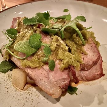 Octavia - Wolfe Ranch Pork Loin, Leek-Green Cherry Tomato Boshi Condiment, Rutabaga - New American Near Me - San Francisco, California Octavia - Wolfe Ranch Pork Loin, Leek-Green Cherry Tomato Boshi Condiment, Rutabaga - New American Near Me - San Francisco, California