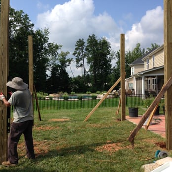 Handy Andy Services - Work in progress on a Pergola framing job - General Contractors Near Me - Cornelius, North Carolina