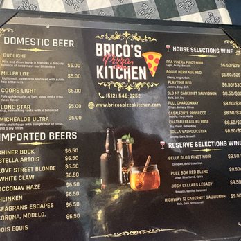 Brico’s Pizza Kitchen - Grown up drinks :) - Pizza Near Me - San Marcos, Texas