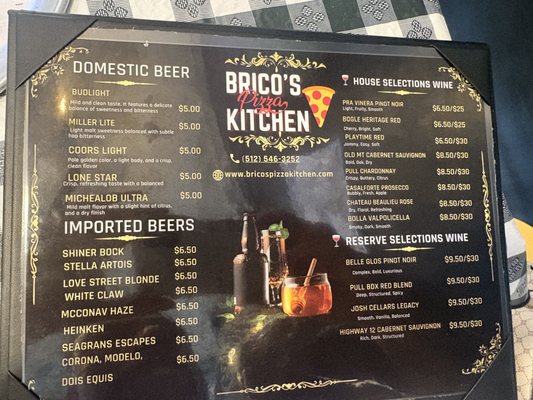 Menu photo 1 Brico’s Pizza Kitchen San Marcos, TX