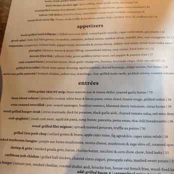 Seneca - Menu - New American Near Me - Saratoga Springs, New York