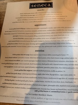 Menu photo 1 Seneca Saratoga Springs, NY
