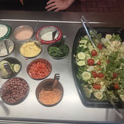 Mazzio's - NEW MANAGER !! LOOK WHAT HE IS DOING WITH HIS TEAM!! New look to the Salad Buffet.
