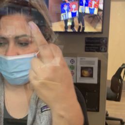 Employee flipping me the bird