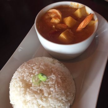 Silver Spoon - Shrimp in red curry sauce with pineapple, pepper and tomatoes with Jasmine rice - Thai Near Me - Ottawa, Ontario Silver Spoon - Shrimp in red curry sauce with pineapple, pepper and tomatoes with Jasmine rice - Thai Near Me - Ottawa, Ontario