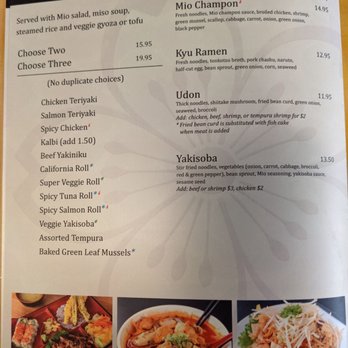 Mio Sushi - Menu - Japanese Near Me - Vancouver, Washington