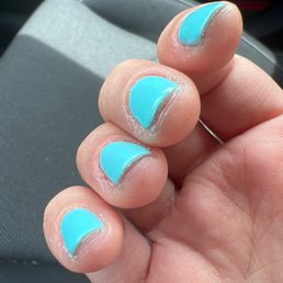 Yes, you are not mistaken. It is the manicure I just got at just nails. It is the worst one I got in my entire life!